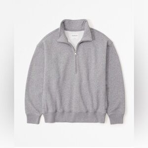 Abercrombie & Fitch Women’s Essential Vintage Sunday Half-Zip in Grey (X-Small).